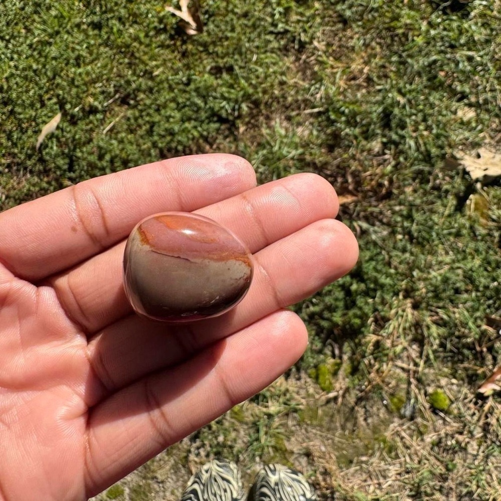 Polychrome Jasper Stone Pendant Macrame Necklace - image 5